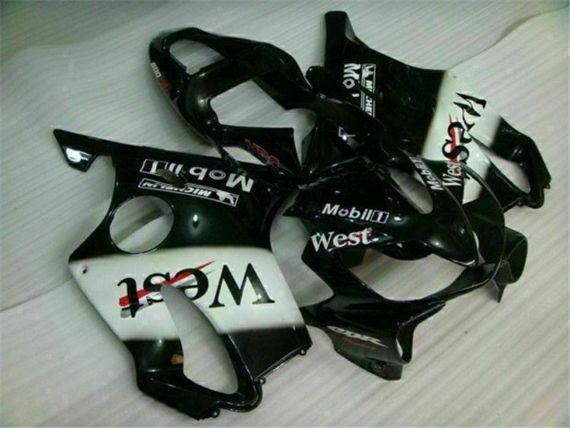 01-03 White Black West CBR600 F4i Motorcycle Fairings
