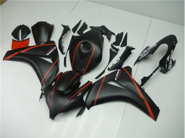 08-11 Matte Black Red CBR1000RR Motorcycle Fairings